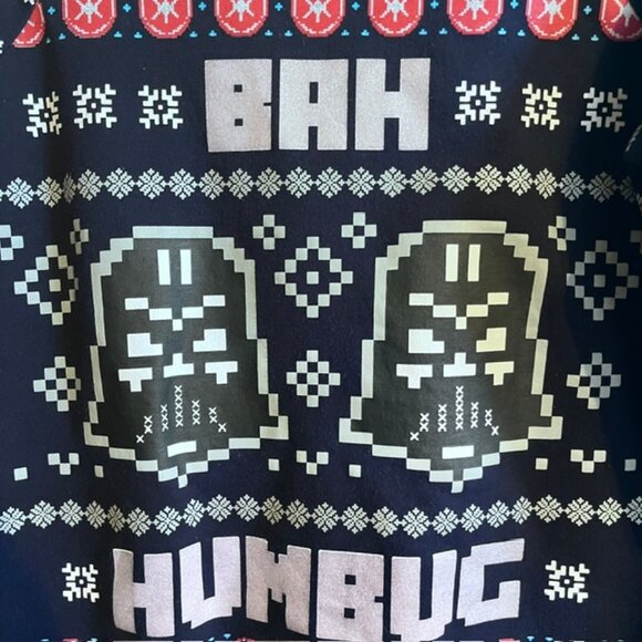 Womans Star Wars Pixalated "Bah Humbug" Christmas Ugly Sweater (M) - Picture 3 of 3